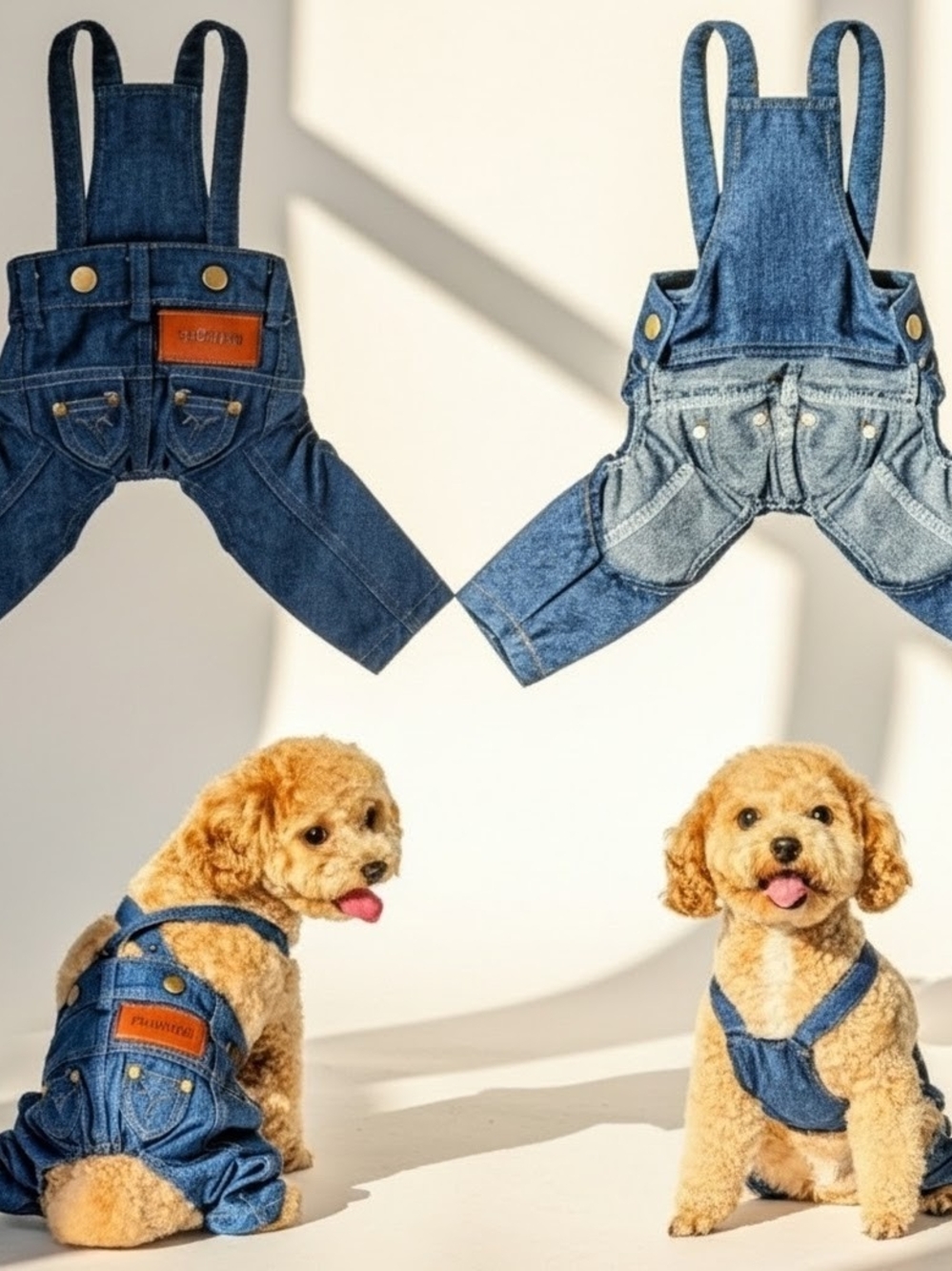 Brand NWOT Blue Denim Pet Overalls / Jean Jumpsuit! 🐶 (Fits Small Breeds- L)